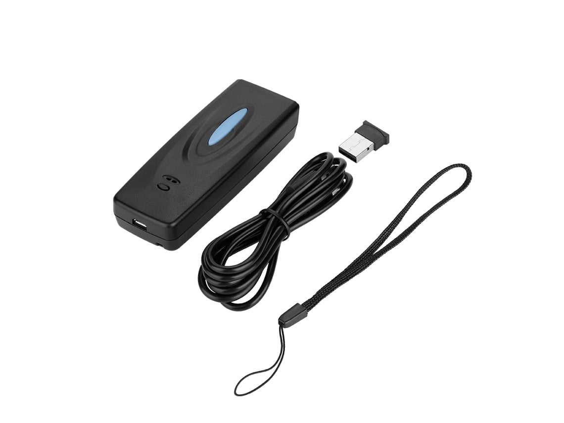 Escáner Bluetooth (conexión Bluetooth, Almacena 100000 Códigos De Barras) Escáner De Códigos Qr Inalámbrico M5qm-b Negro