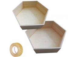 Estante YOUDOIT (Dorado - Madera - 39x34 cm)