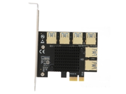 Tarjeta Riser Pci E 1 A 6 Disipador De Calor De Circuito Integrado Conector Usb3.0 Chapado En Oro Divisor De Expansión Para Win Linux Dos