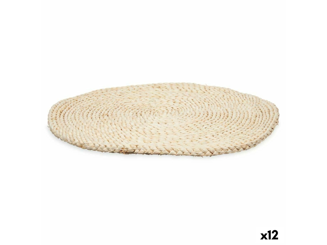 Salvamantel Natural Esparto 40x40x2 cm (12 Unidades)