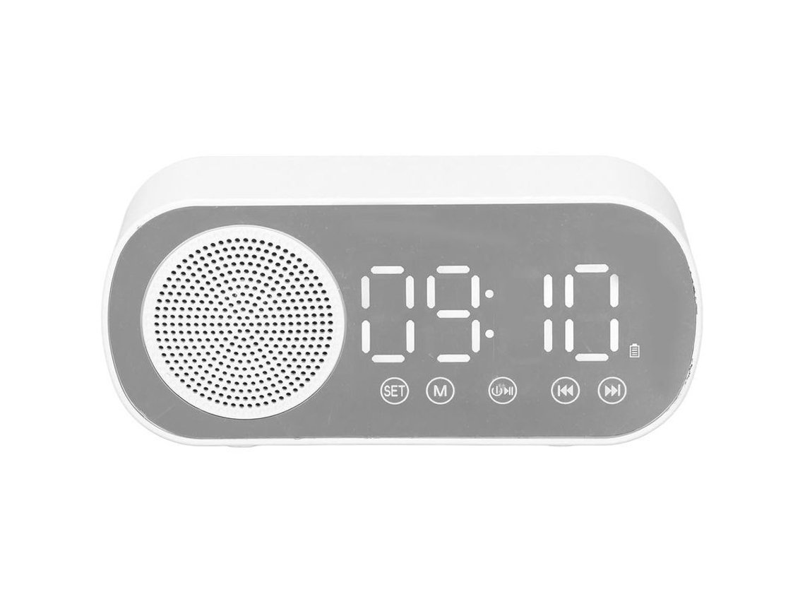 2026-reloj Despertador Digital Linjou, Radio Fm, Altavoz Bluetooth Hifi, Batería 1600mah, Doble Alarma, Pantalla Led
