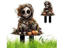 Estacas Decorativas De Halloween Para El Césped: Letreros De Plástico Espeluznantes Para Uso Exterior Decoración