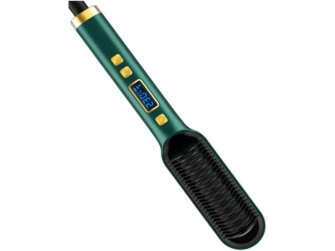 Cepillo Rizador Eléctrico Profesional 2 En 1 Con Peine Rizador Y Pantalla Lcd.