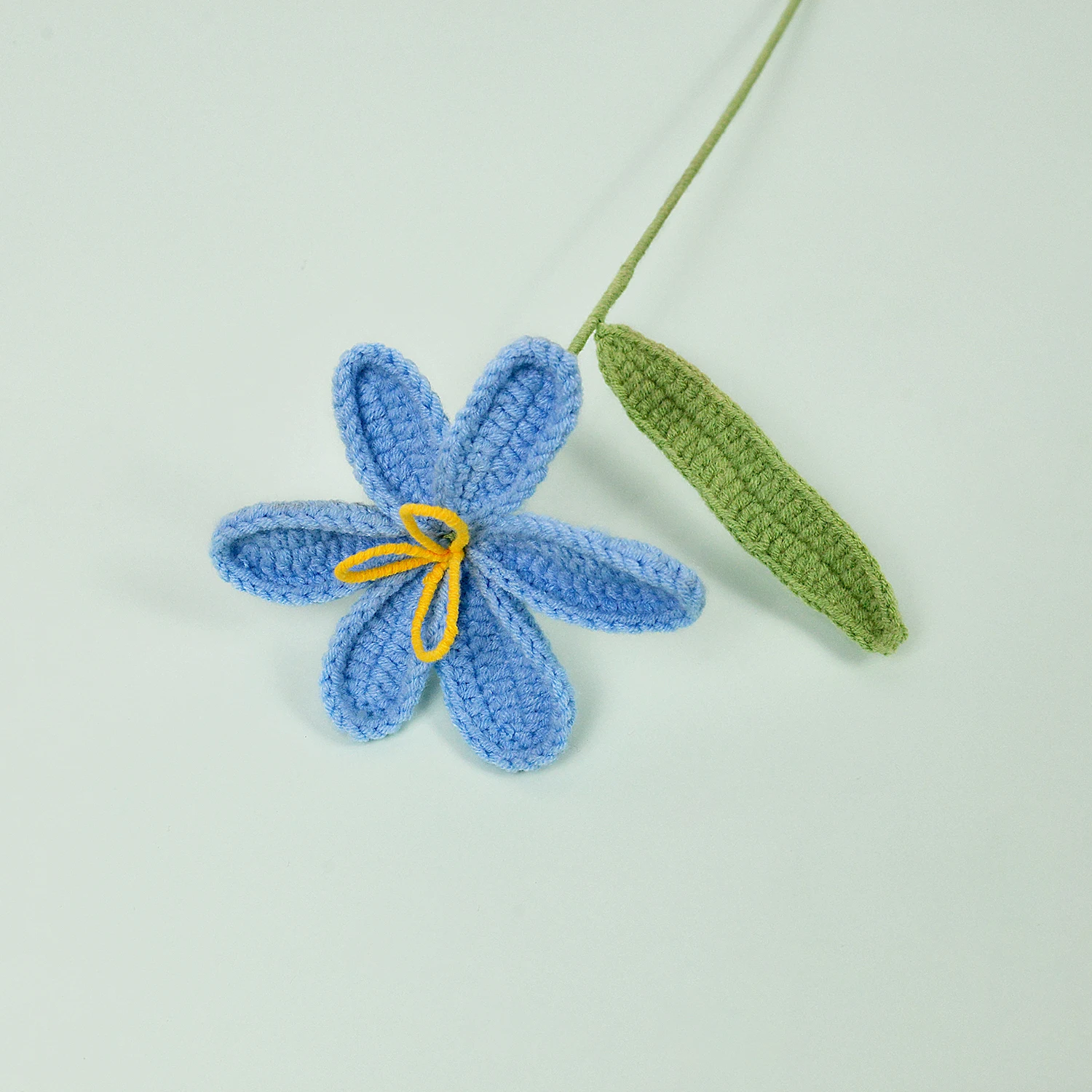 (azul - 1 Pieza) Ramo De Tulipanes De Ganchillo, Ramo De Tulipanes Tejido A Mano, Un Regalo Perfecto Para Tu Ser Querido.