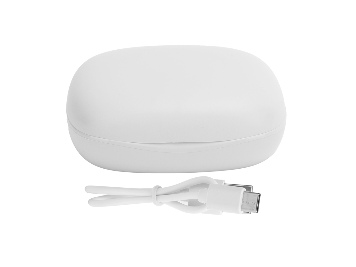 Fones De Ouvido Bluetooth Sem Fio Estéreo Binaural Com Estojo De Carga E Display De Energia Branco