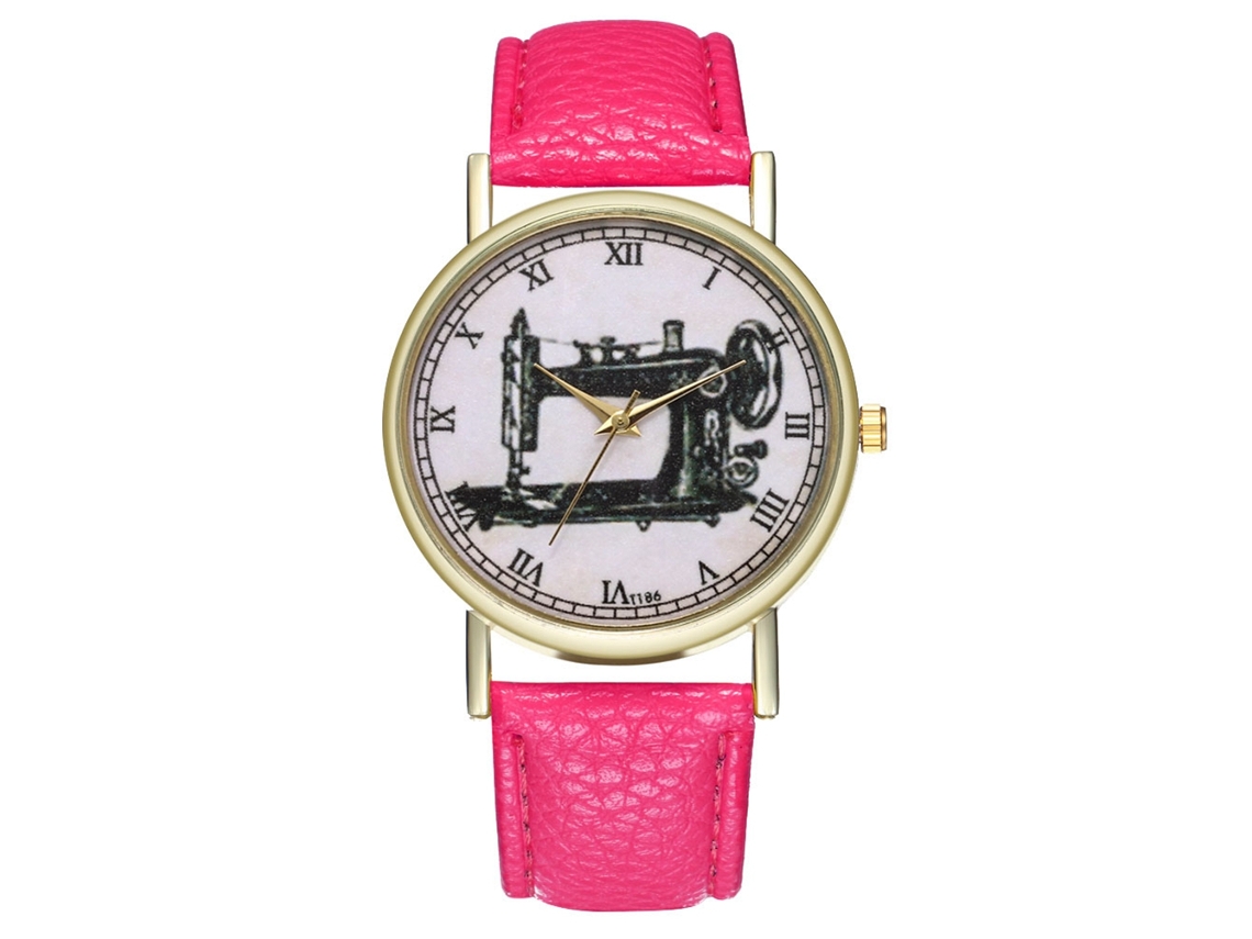 Reloj De Pulsera Analógico De Cuarzo Zhoulianfa Con Esfera Redonda Rosa Para Mujeres, Hombres Y Estudiantes.