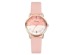 Reloj De Pulsera Informal De Piel Sintética Para Mujer Con Movimiento De Cuarzo, Color Rosa.