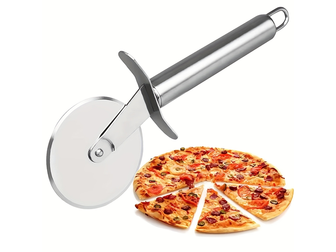 Cortador de pizza de acero inoxidable, utensilios de cocina para crear fácilmente una pizza perfecta.