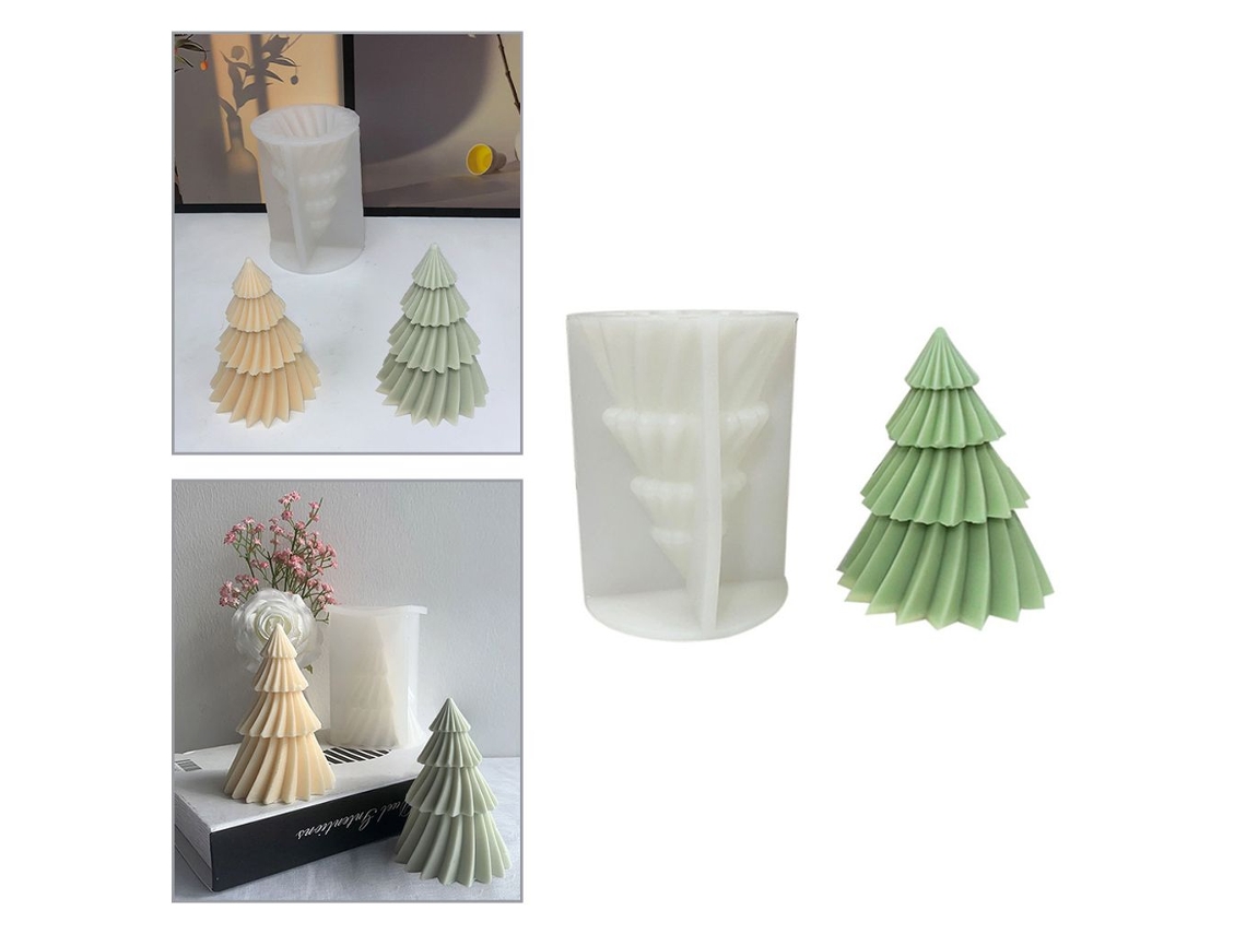 Molde de silicona navideño, antiadherente para manualidades decorativas, para resina de cera DIY, resistente al calor, fácil de usar.
