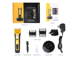 Aparelho De Corte De Cabelo Elétrico Recarregável Com Display Lcd Tijela De Barba E Cabelo