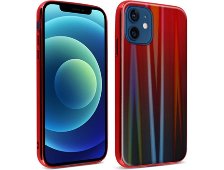 Funda iPhone 12 Mini AVIZAR Arcoíris Rojo