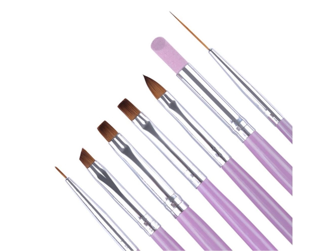 Juego De 7 Pinceles Para Decoración De Uñas, Aptos Para Manicuras Profesionales, Con Cerdas De Precisión.