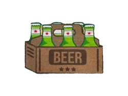 Felpudo exterior “cerveza” de coco con base antideslizante de PVC Felpudo formas para entrada de casaMedidas: 70 cm x 40 cm x 1,5 cm Verde FISURA