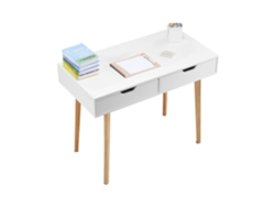 Escritorio infantil compacto con cajón de MDF blanco y estructura robusta Tekmaquinas