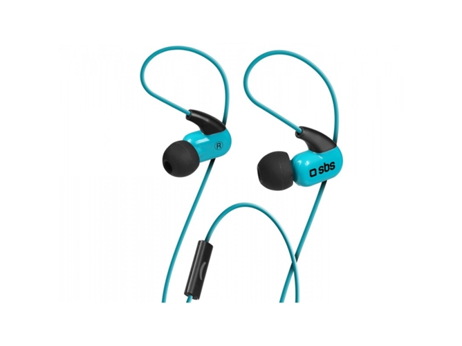Auriculares con Cable SBS Sport Runway Ghost (In Ear - Micrófono - Azul)