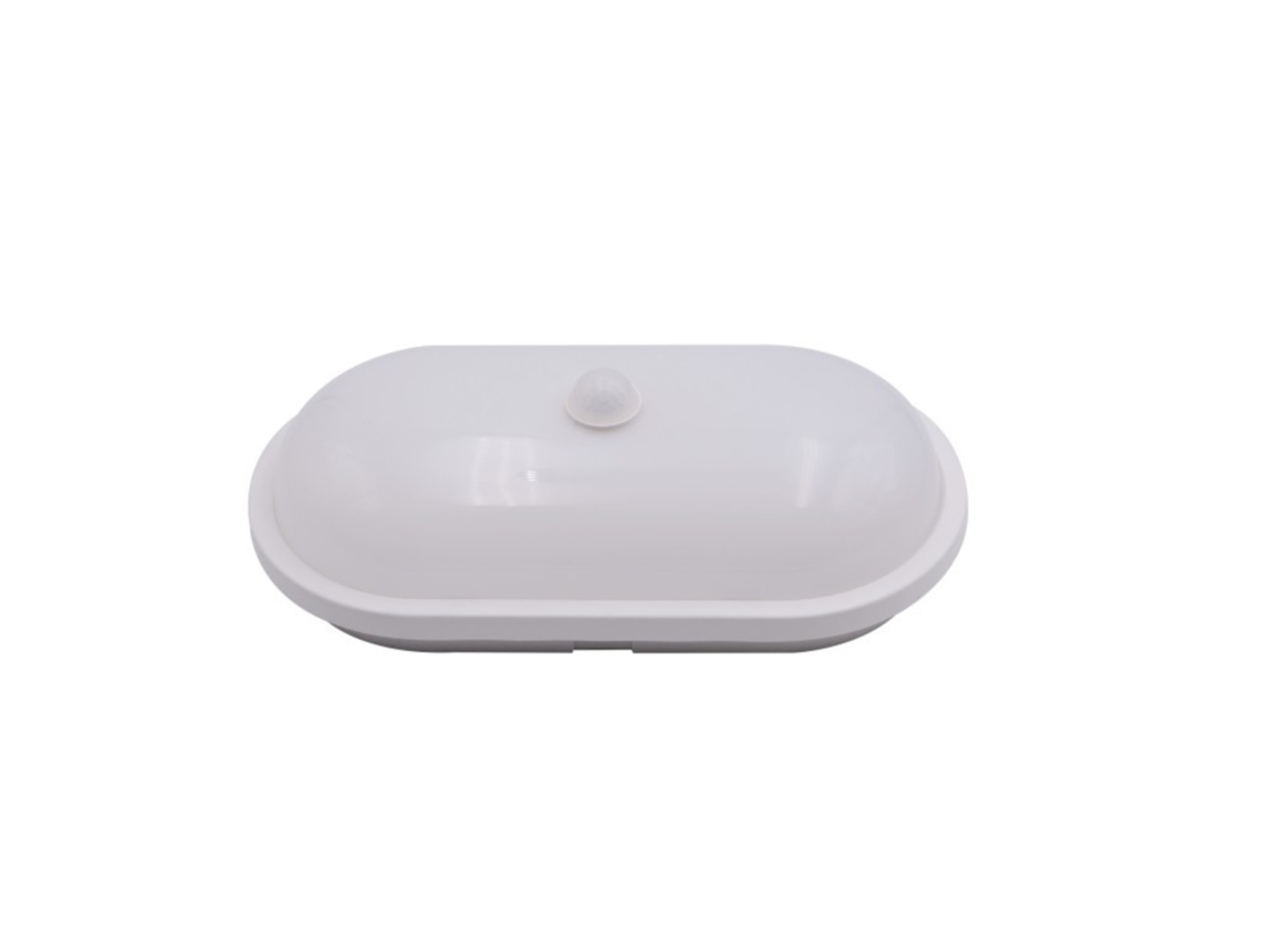 Aplique LED ovalado de pared Jandei de 15 W y 6000 K con sensor de movimiento