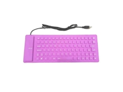 Teclado silencioso de silicona suave de 85 teclas, con cable USB, para computadora portátil, mini teclado plegable impermeable Everley891