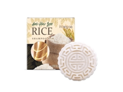 Pastilla de champú de arroz para combatir la caída del cabello