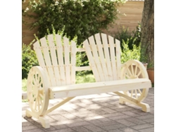 Sillón De Jardín Adirondack Doble Madera Maciza De Abeto