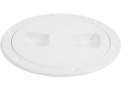 Escotilla Redonda De 20 Cm Para Cubierta De Barco, Fabricada En Plástico Abs Blanco.
