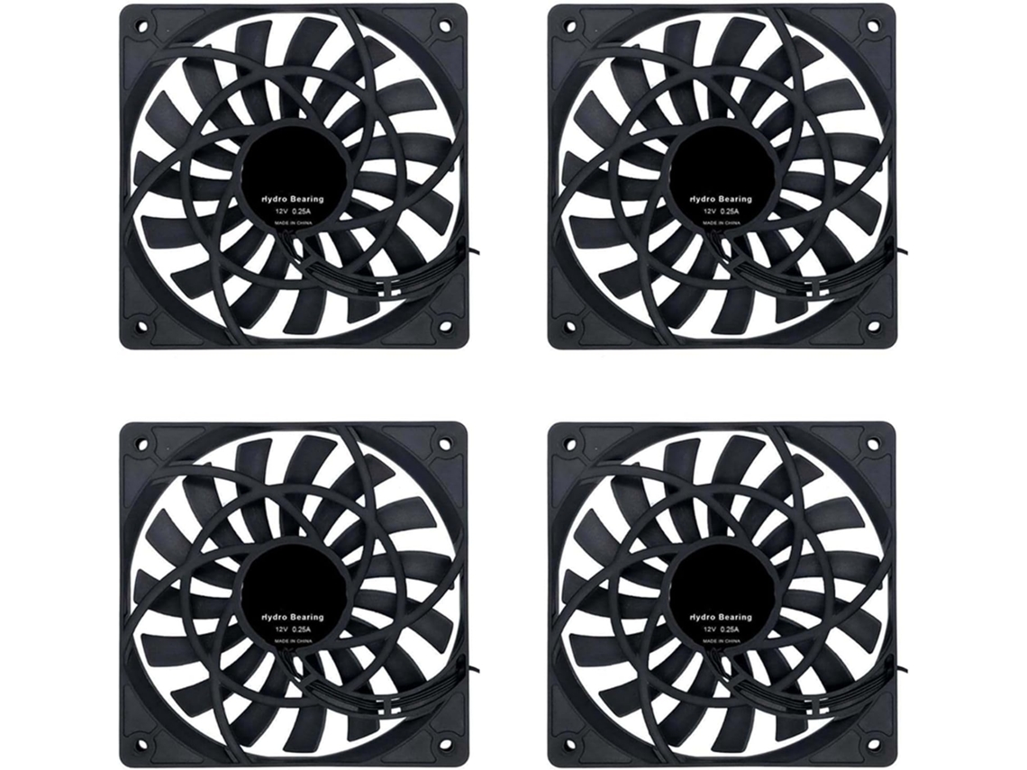 4 Ventiladores De Refrigeración Pwm Delgados Silenciosos De 120 Mm (12 Cm), Nuevos.