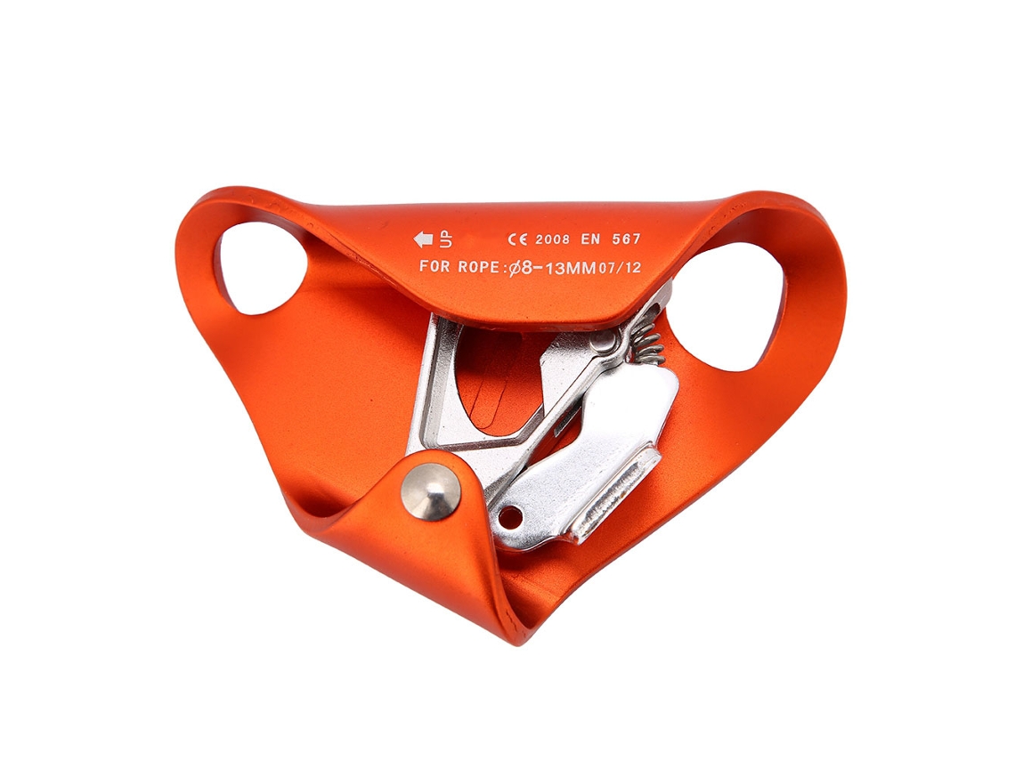 Ascensor Con Sistema Anticaídas, Equipo De Seguridad Para Escalada En Roca Y Montañismo, Color Naranja.