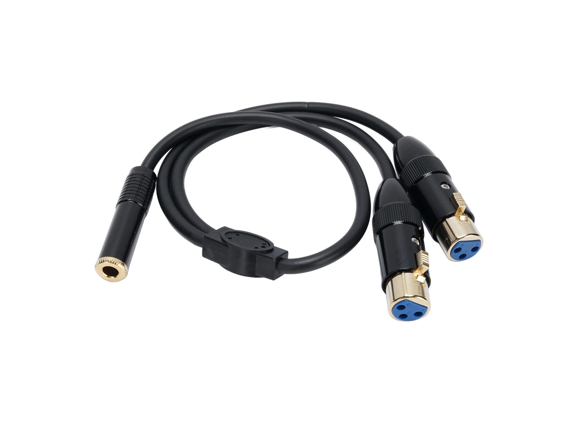 Cable Divisor En Y Balanceado Xlr Hembra A 1/4 De Pulgada Hembra, 3 Pines, 0,5 M (1,64 Pies)