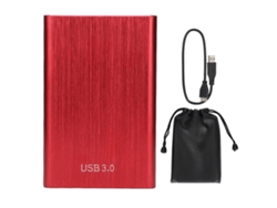 Disco duro externo USB 3.0 de 2,5 pulgadas con carcasa de aleación de aluminio, alta velocidad y gran capacidad de almacenamiento de datos.