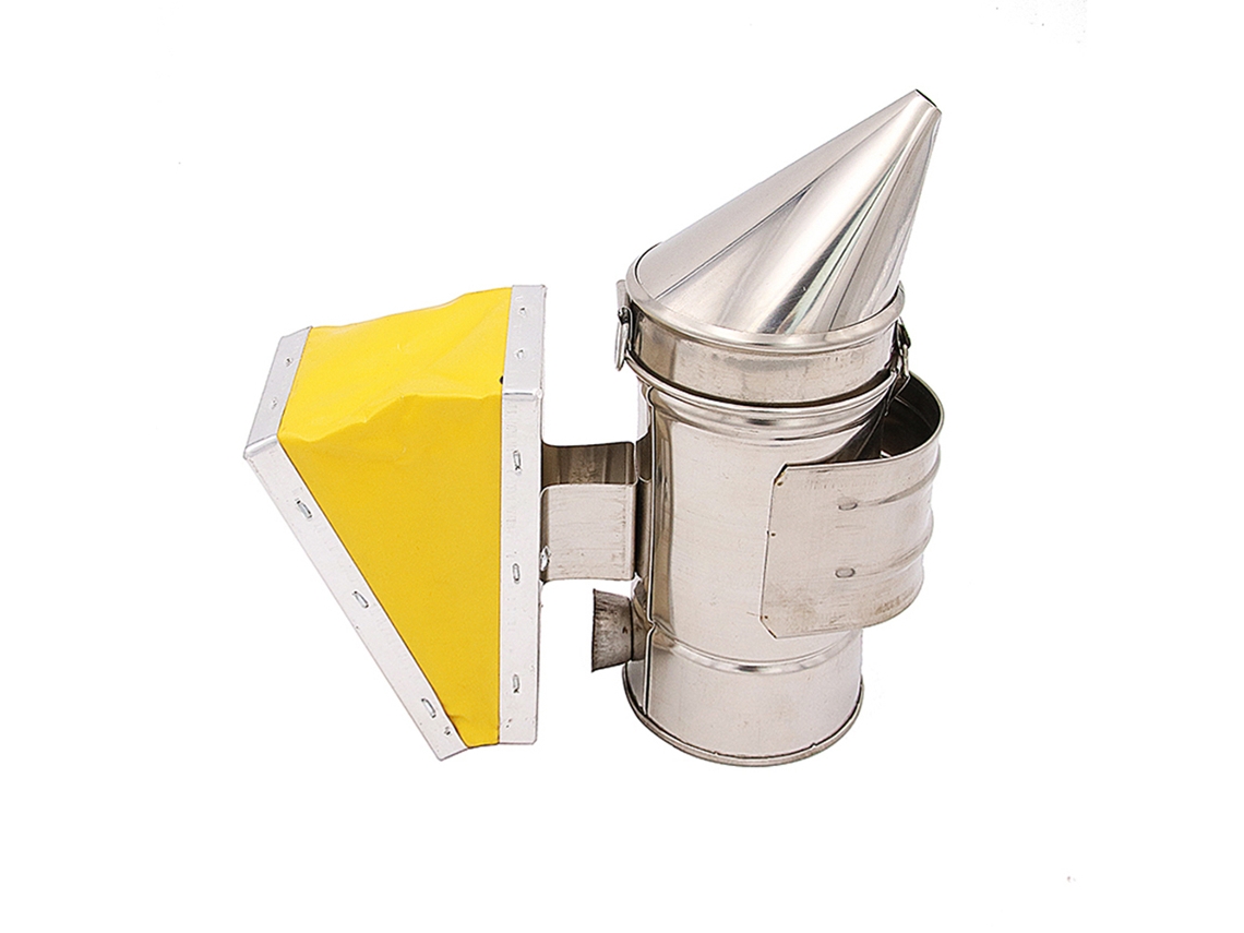Ahumador De Acero Inoxidable Con Forma De Colmena Y Campana Amarilla - Equipo De Apicultura Para Apicultores.