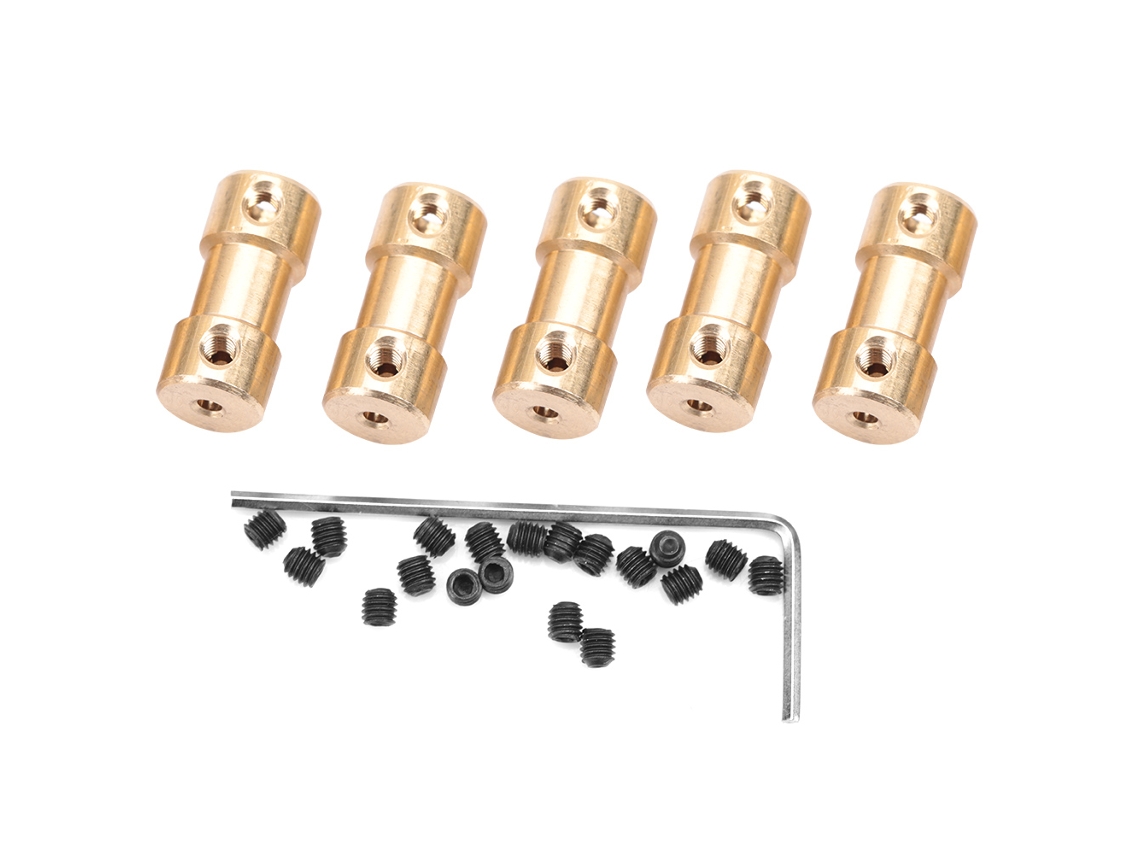 5 acoplamientos de cobre para adaptador de conector de eje de motor de 5-5 mm