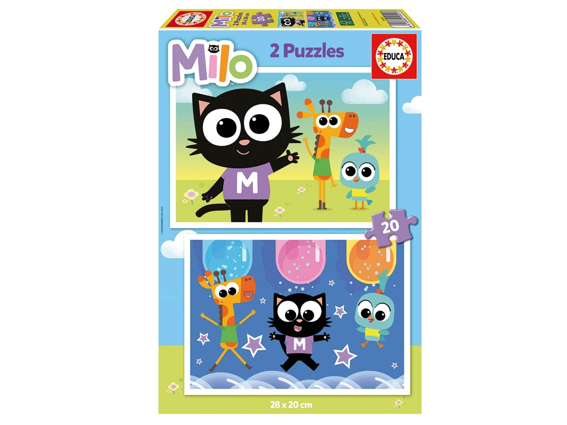 Puzzle Educa 2x20 Parts Milo 19541 (edad recomendada: 3 años)