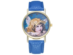 Reloj De Pulsera Analógico De Cuarzo De Aleación Azul Clásico Zhoulianfa