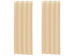 Maison Exclusive - Cortinas De Gasa Con Ojales 2 Uds Arena