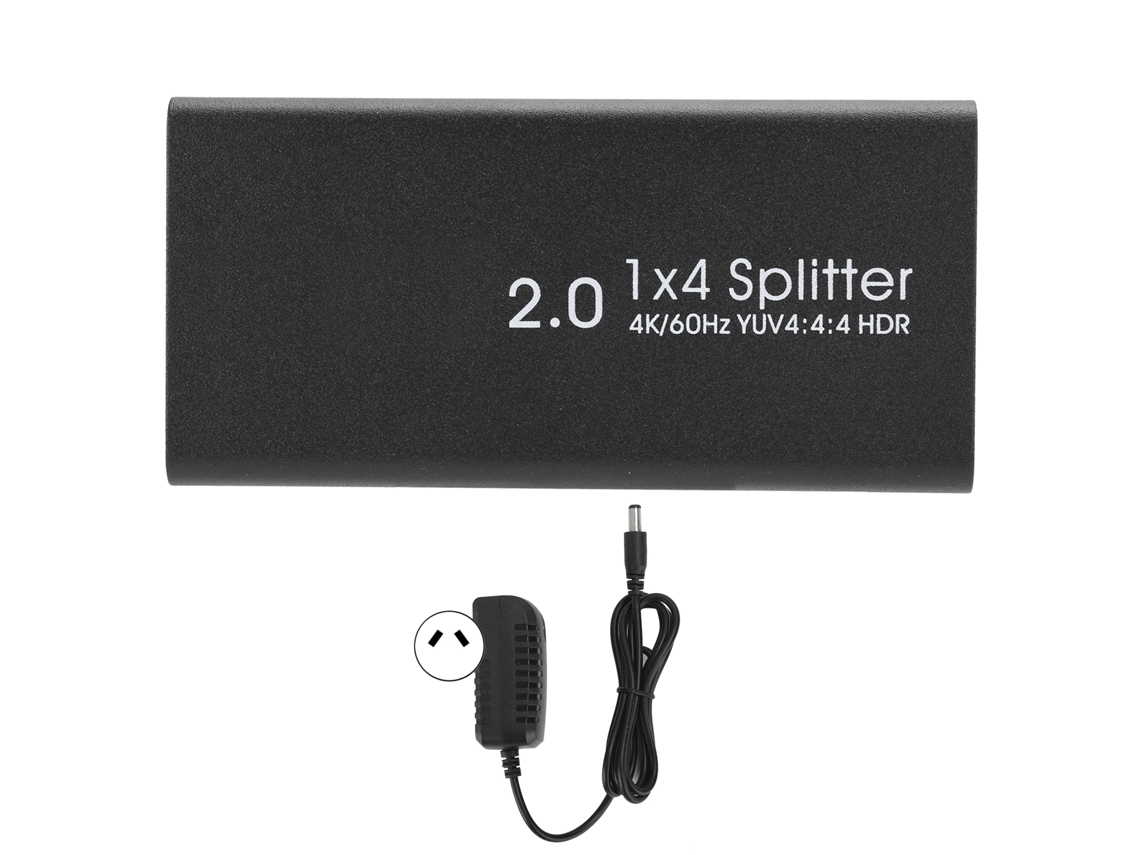 Divisor HDMI 2.0 Full HD 4K 60Hz 1x4 (1 entrada, 4 saídas) - Transmissão sem perdas