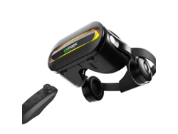 Vr Glasses 3d Virtual Reality Headset Com Fones De Ouvido Estéreo Hifi Compatíveis Para Ios Android Preto 