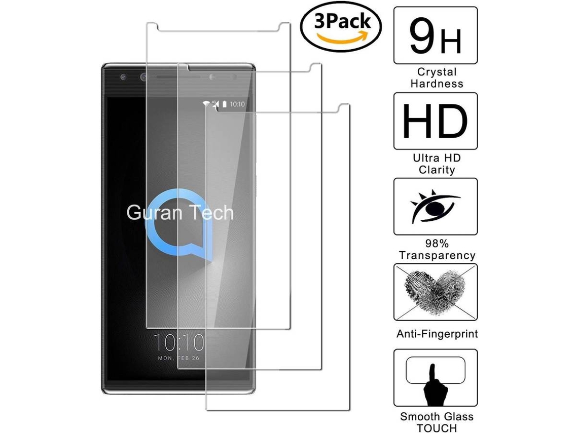 3x Protector Cristal Templado Alcatel 5 HONGWE.