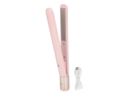 Mini Prancha De Cabelo 2 Em 1 Usb Com Temperatura Ajustável Pequena Prancha De Cabelo Portátil Para Viagem E Dormitório Rosa