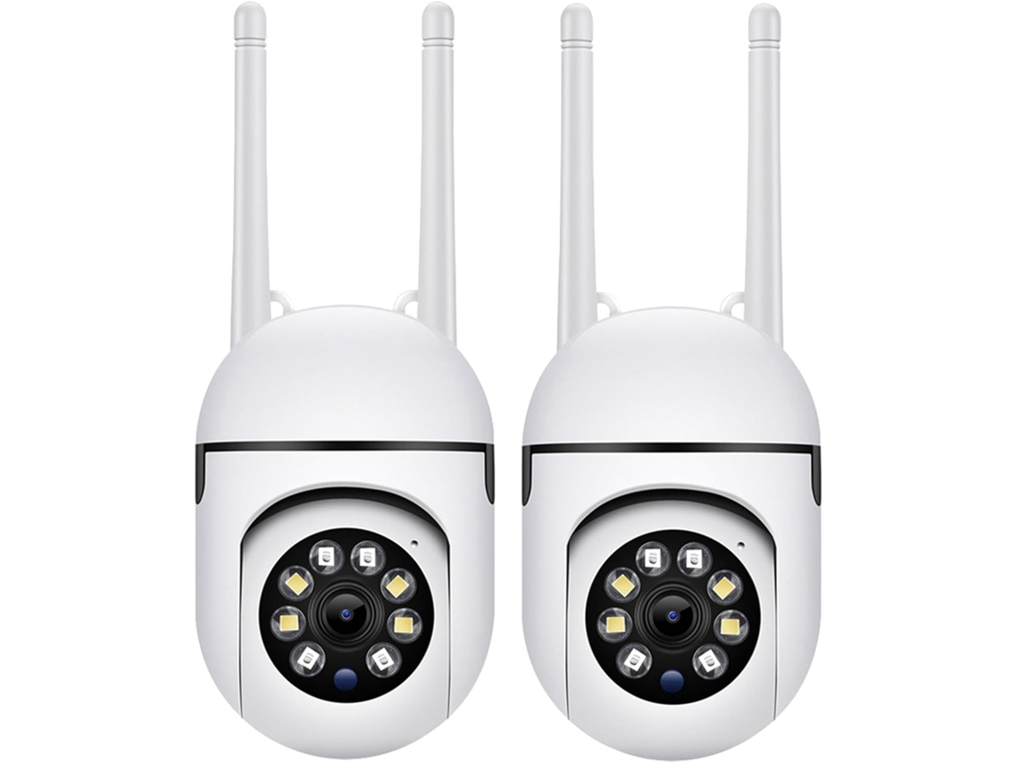 2 Cámaras De Seguridad Exteriores Con Wi-fi De 2,4 Ghz Para Vigilancia Del Hogar.