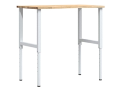 Maison Exclusive - Banco De Trabajo Madera Maciza De Roble 100x60x(71,5-98) Cm