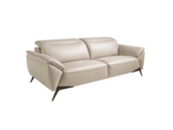 Sofá de 3 Plazas ANGEL CERDA  (223 x 107 x 78/102 cm - Piel Vacuno - Gris)