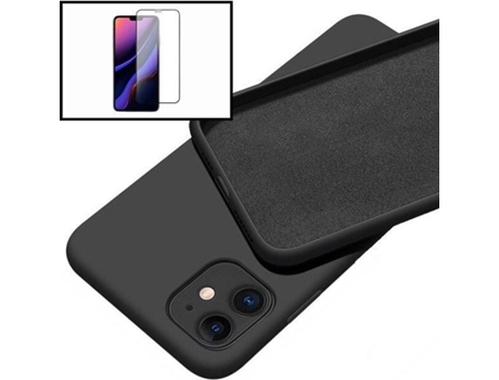 Carcasa + Protector iphone 13 Mini PHONECARE Silicona Líquida Negro 86519