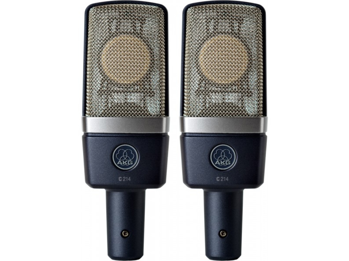 AKG microfone condensador c-214 stereo set