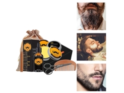 Kit De Crecimiento De Barba Con Suero, Bálsamo, Peine Y Tijeras Para Cuidado De Barba Regalo Para Hombres