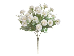 2 hortensias blancas artificiales, ramo decorativo para interiores, Tommy01