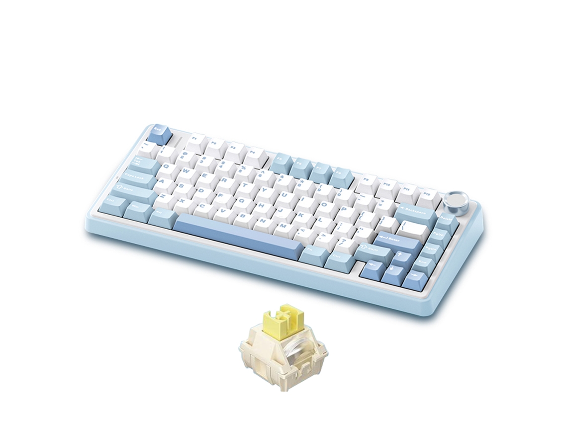 Teclado Mecánico Aula F75 Con Estructura De Junta Inalámbrica Y Conectividad De Tres Modos, Teclado Para Juegos De 99 Teclas Con Bajo Retardo Y Efect