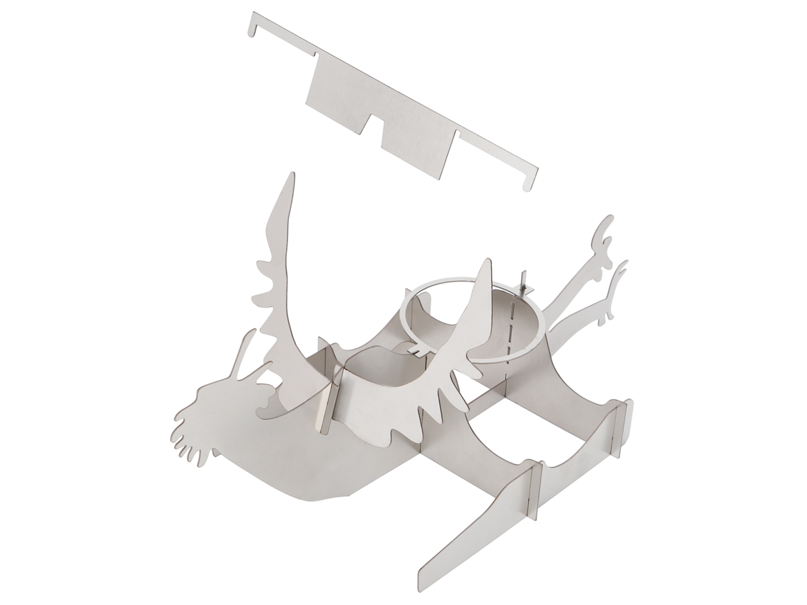 Soporte portátil de acero inoxidable para pollos con soporte para cerveza para barbacoa
