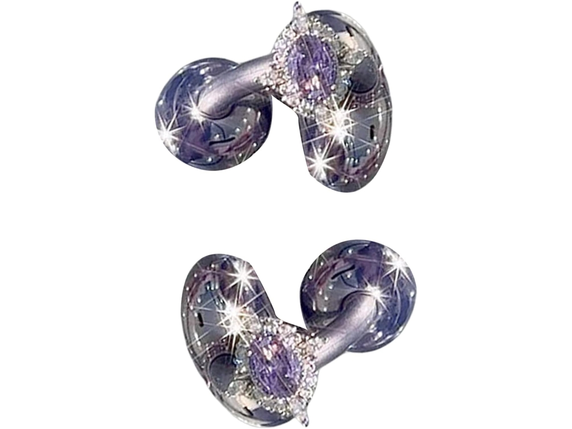 Realzador De Pendientes Con Imitación De Diamantes De Imitación, Clip Para Auriculares Abierto Y Extraíble Para Personalización.