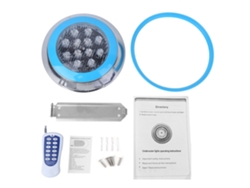 Luz Subacuática Para Piscina, 12 Led, 12 W, Ac12v, Control Remoto, Ip68, Rgb Decorativa.