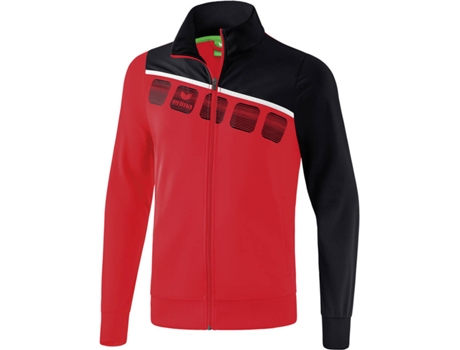 Chaqueta Poliéster ERIMA 5-C (Rojo, Negro y Blanco - M)
