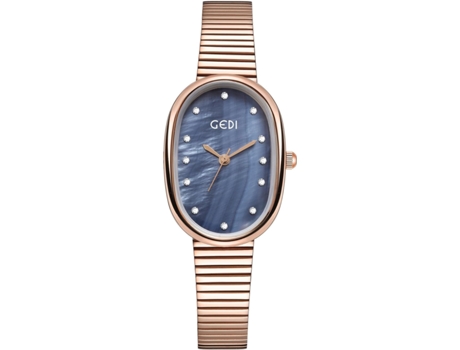 VEANXIN Reloj compacto y sofisticado de aleación resistente al agua para mujer-oro rosa blanco